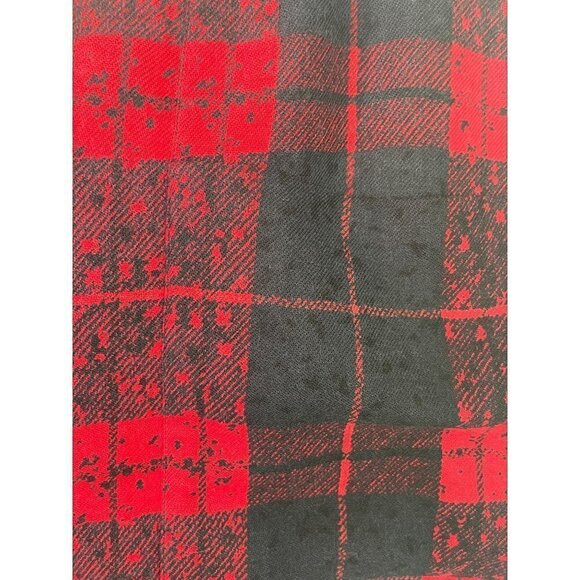 JS Scherrer Vintage Womens Pencil Skirt Size Large Black Red Plaid Wool Paris - Picture 12 of 14
